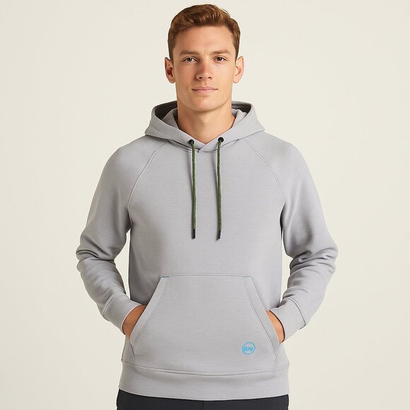Janji Circuit Knit Hoodie – Gray – Men’s XXS - Picture 1 of 10